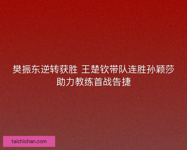 樊振东逆转获胜 王楚钦带队连胜孙颖莎助力教练首战告捷